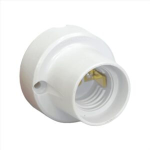 Base Recta E-27 Poliester 250V 4A Blanco MEC