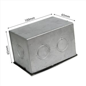 Caja Galva. en Caliente A-01 100X65X65 Pre-Picada Tapa y Emp CAJA GALVANIZADA