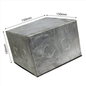 Caja Galva. en Caliente B-15 150X150X100 Pre-Picada Tapa y Emp CAJA B-15