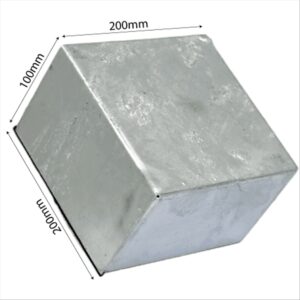 Caja Galva. en Caliente B-22 200X200X100 Lisa Tapa y Emp CAJA B-22