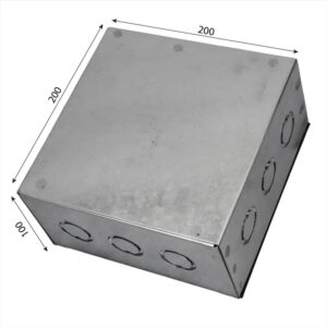 Caja Pre-Galvanizada Pre-Picada B-22 200X200X100 Tapa y Empq CAJA