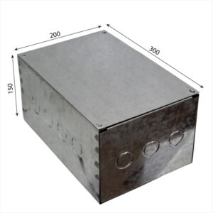Caja Pre-Galvanizada Pre-Picada C-23 300X200X150 Tapa y Empq CAJA