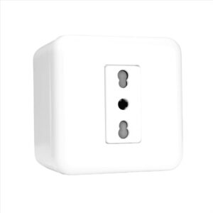 Casquete Blanco Tomacorriente Simple 10/16 A 250V Genesis