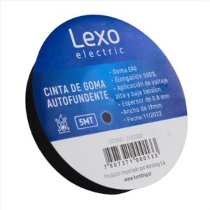 Cinta De Goma Autofundente 0.8mm 3/4 5mts Lexo CINTA DE