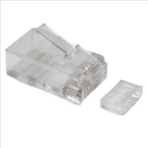 Conector macho rj45 cat6 c/guía aw bolsa 100u