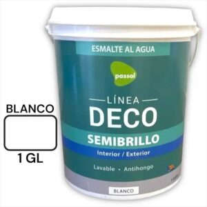 ESMALTE AL AGUA SEMIBRILLO BLANCO GALON PASSOL