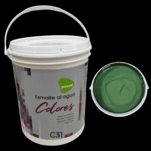 ESMALTE AL AGUA VERDE MUSGO GALON PASSOL