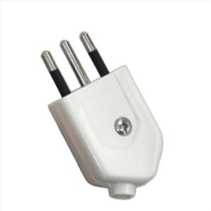 Enchufe Domiciliario Macho volante 45° 10A 2P+T Blanco Schneider