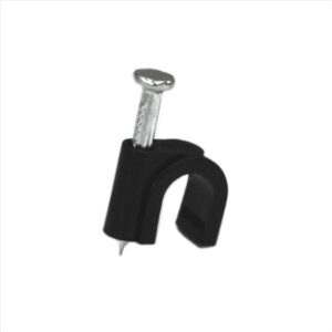 Grampa Cable Coaxial 7MM RG6 Bl 100Un - Negro