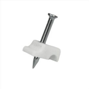 Grampa Cordon y Cables Redondos 4mm Bl 100Un Blanco