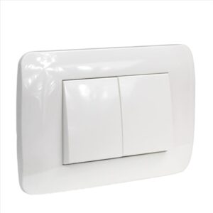 Interruptor Doble 9/15 Teclon 35mm 10A 250V Blanco LEXO