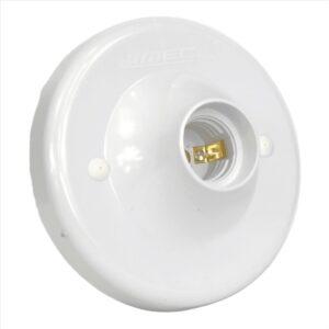 Plafonier E-27 Poliester 250V 4A Certificado Blanco MEC