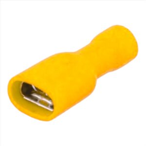 Terminal Hembra Paleta Aislado Amarillo 12-10 Awg Bolsa 100un