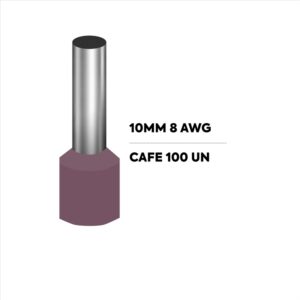 Terminal ferrul TERMINAL - 10MM 8 AWG CAFE 100 UN