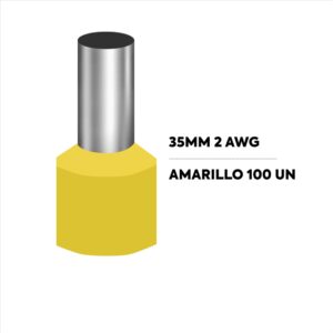 Terminal ferrul TERMINAL - 35MM 2AWG AMARILLO 100 UN